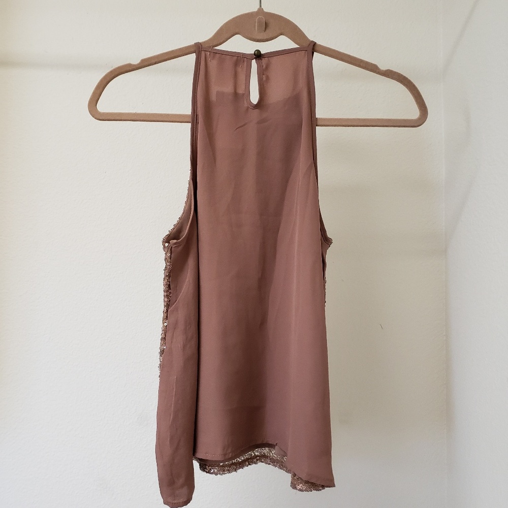 Gold Sparkly Tank Top - Picture 2 of 7